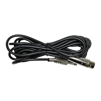 Кабель 4м, XLR – Jack 6.35, для динамического вокального микрофона, черный