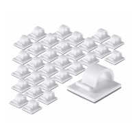 Крючки для гирлянд проводов самоклеящиеся белые настенные, 30 штук