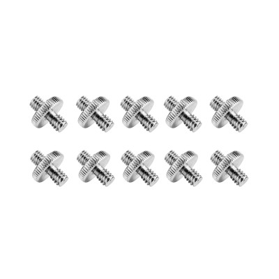 Резьбовой переходник 1/4"(M) - 1/4"(M) для штативов и микрофонных стоек, в комплекте 10 шт.