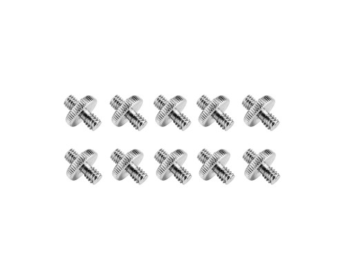 Резьбовой переходник 1/4"(M) - 1/4"(M) для штативов и микрофонных стоек, в комплекте 10 шт.