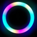 Кольцевая лампа RGB с держателем для смартфона, настольной треногой, шарниром,  диаметр 20 см