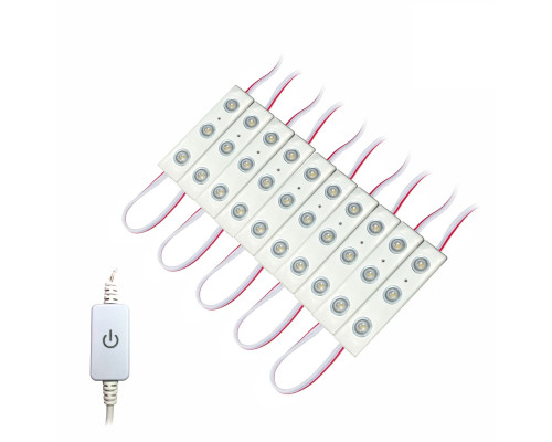 Cветодиодная подсветка SMD-10 с регулировкой яркости, лента из 10 модулей, 30 светодиодов