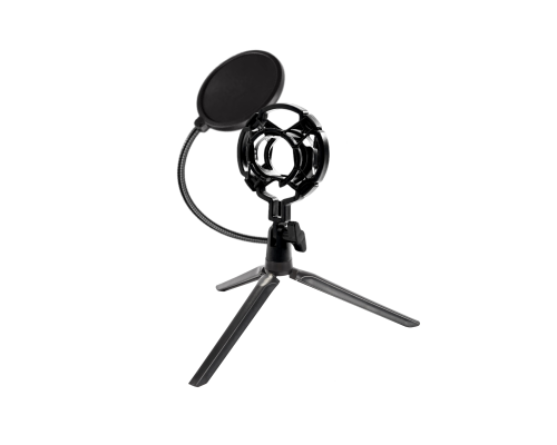 Настольная стойка трипод NK-121 для микрофона с держателем паук и поп-фильтром 