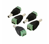 Разъем питания для камер наблюдения DC (папа) с клеммной колодкой PST-DCF02 в комплекте 5 шт.