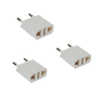 Универсальный адаптер-переходник на евровилку IR39, белый, 3 шт.