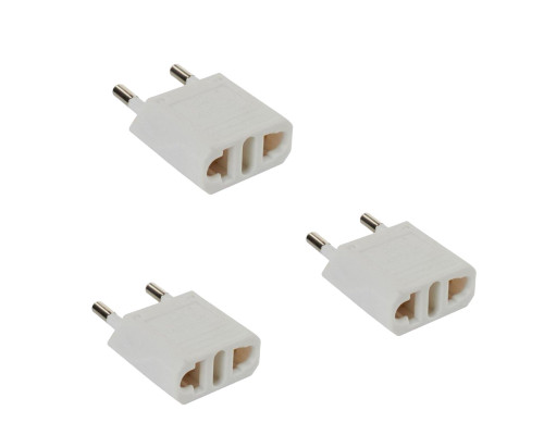 Универсальный адаптер-переходник на евровилку IR39, белый, 3 шт.