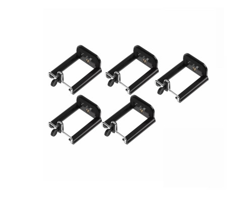 Держатель зажим для телефона на монопод или треногу с резьбой 1/4", 5 шт.