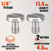 Винт с резьбой 1/4"(M) для штативов и микрофонных стоек, 2 шт