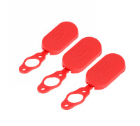 Крышка заглушка для зарядки электросамоката, красная, магнитная, 3 шт