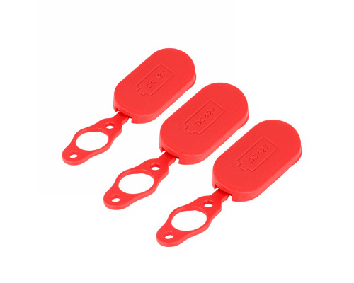 Крышка заглушка для зарядки электросамоката, красная, магнитная, 3 шт