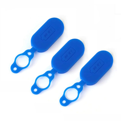 Крышка заглушка для зарядки электросамоката, синяя, магнитная, 3 шт