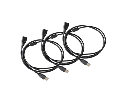 Удлинитель USB 2.0(m)-USB 2.0(f) 1м, черный, 3 шт