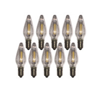 Комплект светодиодных лампочек LED -10 в виде свечи с цоколем Е10, 10 шт