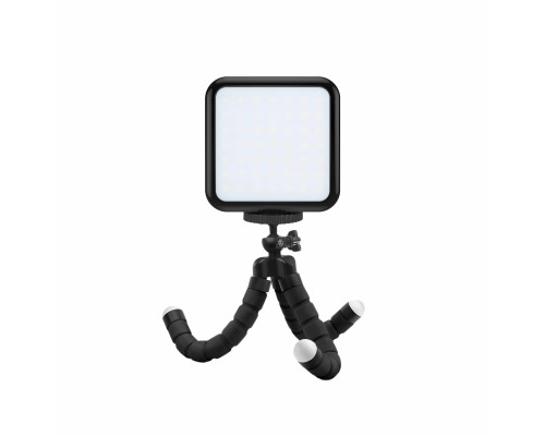 Светодиодный осветитель CL-100FLX-01 на батарейках на штативе треноге с гибкими ножками