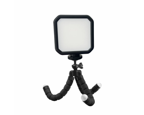 Накамерный светодиодный осветитель на аккумуляторе на штативе треноге с гибкими ножками