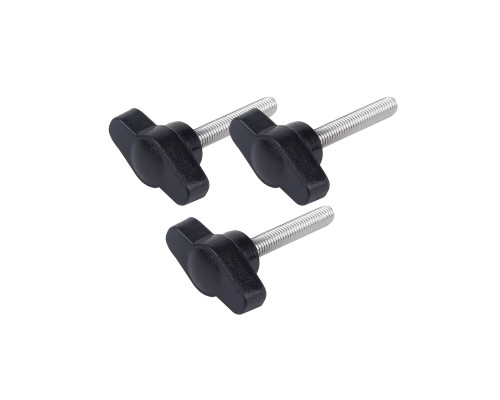 Крепежный винт барашек с резьбой М5, длиной резьбы 40 мм(M5x40), 3 шт
