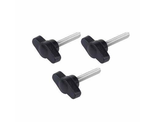 Крепежный винт барашек с резьбой М6, длиной резьбы 40 мм(M6x40), 3 шт