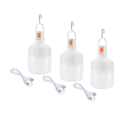 Переносная аккумуляторная лампа 20W для автомобиля гаражная, 3 шт