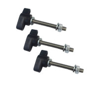 Крепежный винт барашек M6x30 с гайкой и шайбами, 3 шт