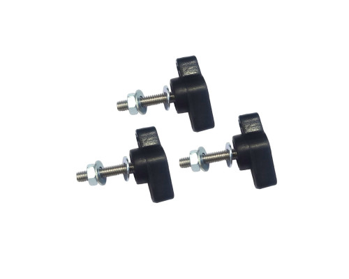 Крепежный винт барашек M6x20 с гайкой и шайбами, 3 шт