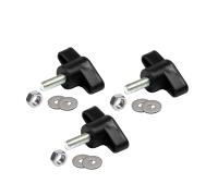 Крепежный винт барашек M4x10 с гайкой и шайбами, 3 шт