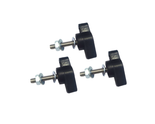 Крепежный винт барашек M4x20 с гайкой и шайбами, 3 шт