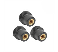 Гайка барашек фиксатор, заглушка пластиковая D16 с металлической резьбой М5, 3 шт