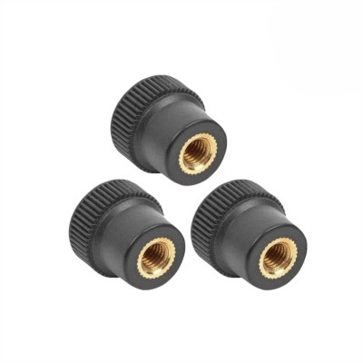 Гайка барашек фиксатор, заглушка пластиковая D16 с металлической резьбой М5, 3 шт