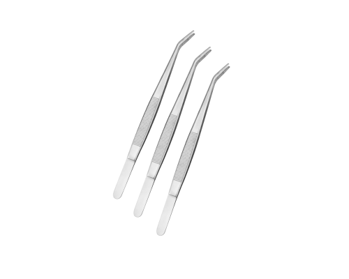 Пинцет для террариума, для рептилий, изогнутый длинный 25 см, 3 шт