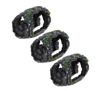 Декорация для аквариума бочка, грот для рыб и рептилий, 3 шт