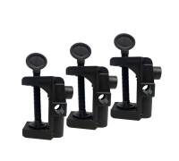 Струбцина пластиковая черная PSTR48-B с горизонтальным, вертикальным и боковым креплением, 3 шт