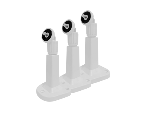 Пластиковый кронштейн крепление для камеры видеонаблюдения с резьбой 1/4, белый, 3 шт