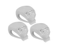 Фонарь светодиодный велосипедный, силиконовый, белый, 3 шт