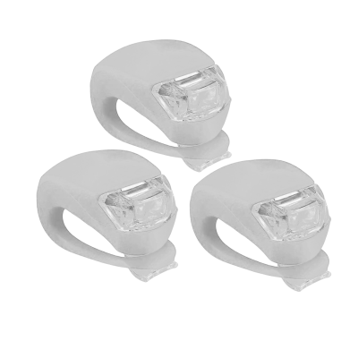 Фонарь светодиодный велосипедный, силиконовый, белый, 3 шт