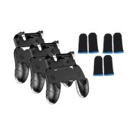 Три геймпада для телефона с триггерами W18 и 3 пары сенсорных напальчников для PUBG игр