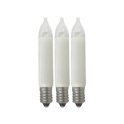 Комплект новогодних светодиодных лампочек HPN-1165 в виде свечи с цоколем Е10, 3 шт