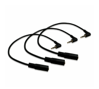 Переходник удлиненный угловой Mini Jack 3.5 мм (F) 3 pin - 3.5 мм (M) 4 pin, 3 шт
