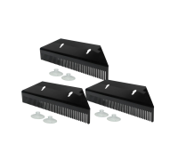 Держатель прядей для наращивания волос на присосках, большой, черный, 3 шт