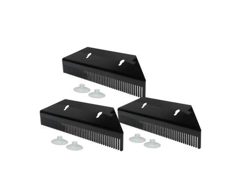 Держатель прядей для наращивания волос на присосках, большой, черный, 3 шт