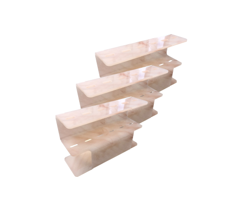 Подставка для пинцета для ресниц с 6 отверстиями, цвет розовый мрамор, 3 шт