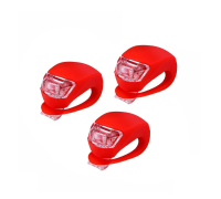 Светящийся маячок красный, брелок на ошейник собак животных, 3 шт