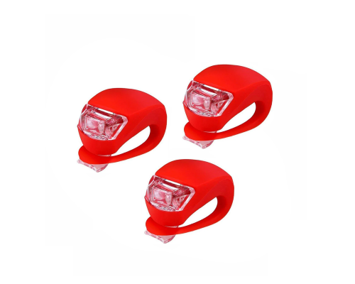 Светящийся маячок красный, брелок на ошейник собак животных, 3 шт