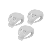 Светящийся маячок белый, брелок на ошейник собак животных, 3 шт