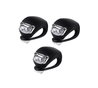 Светящийся маячок черный, брелок на ошейник собак животных, 3 шт