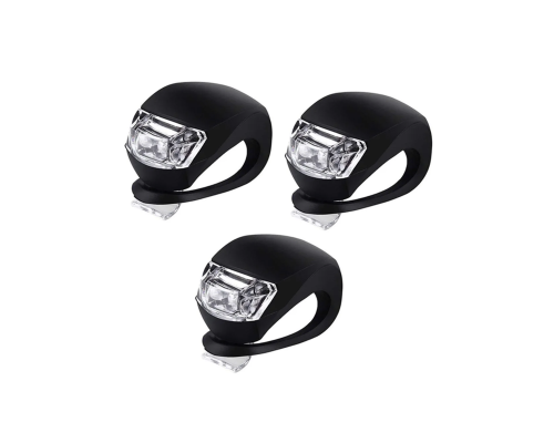 Светящийся маячок черный, брелок на ошейник собак животных, 3 шт