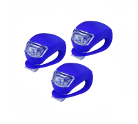 Светящийся маячок синий, брелок на ошейник собак животных, 3 шт