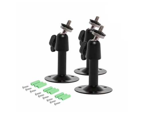 Настенное черное крепление NKSH-14L с шаровой головкой и резьбой 1/4, 3 шт