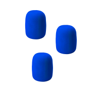 Ветрозащитная насадка для микрофона, поролоновая, цвет синий, 3 шт