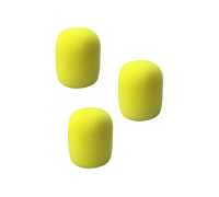 Ветрозащитная насадка для микрофона, поролоновая, цвет желтый, 3 шт