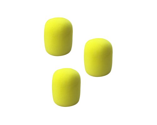 Ветрозащитная насадка для микрофона, поролоновая, цвет желтый, 3 шт